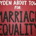 A banner that says 'Hoyden About Town for marriage equality'