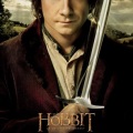 The Hobbit movie poster, showing Bilbo with a drawn blade