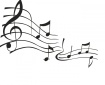 clipart of music notes in black and white